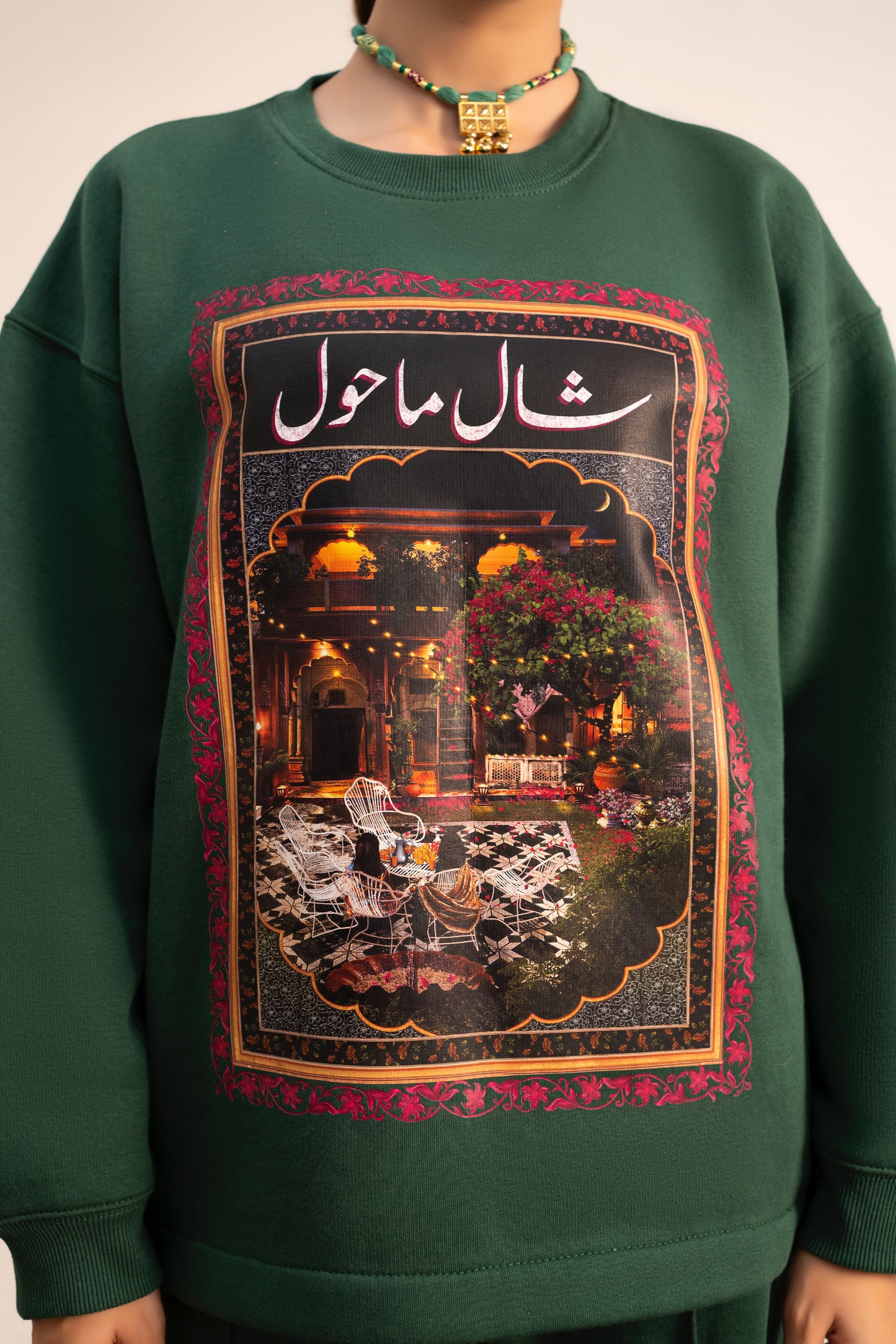 Shawl Mahol Green Sweatshirt