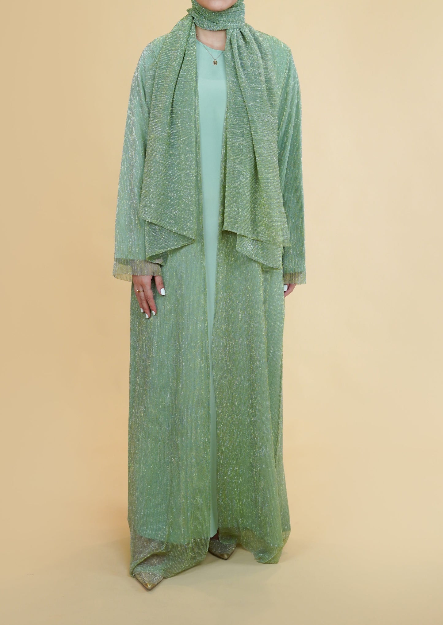 Pistachio Moonlight Abaya Set