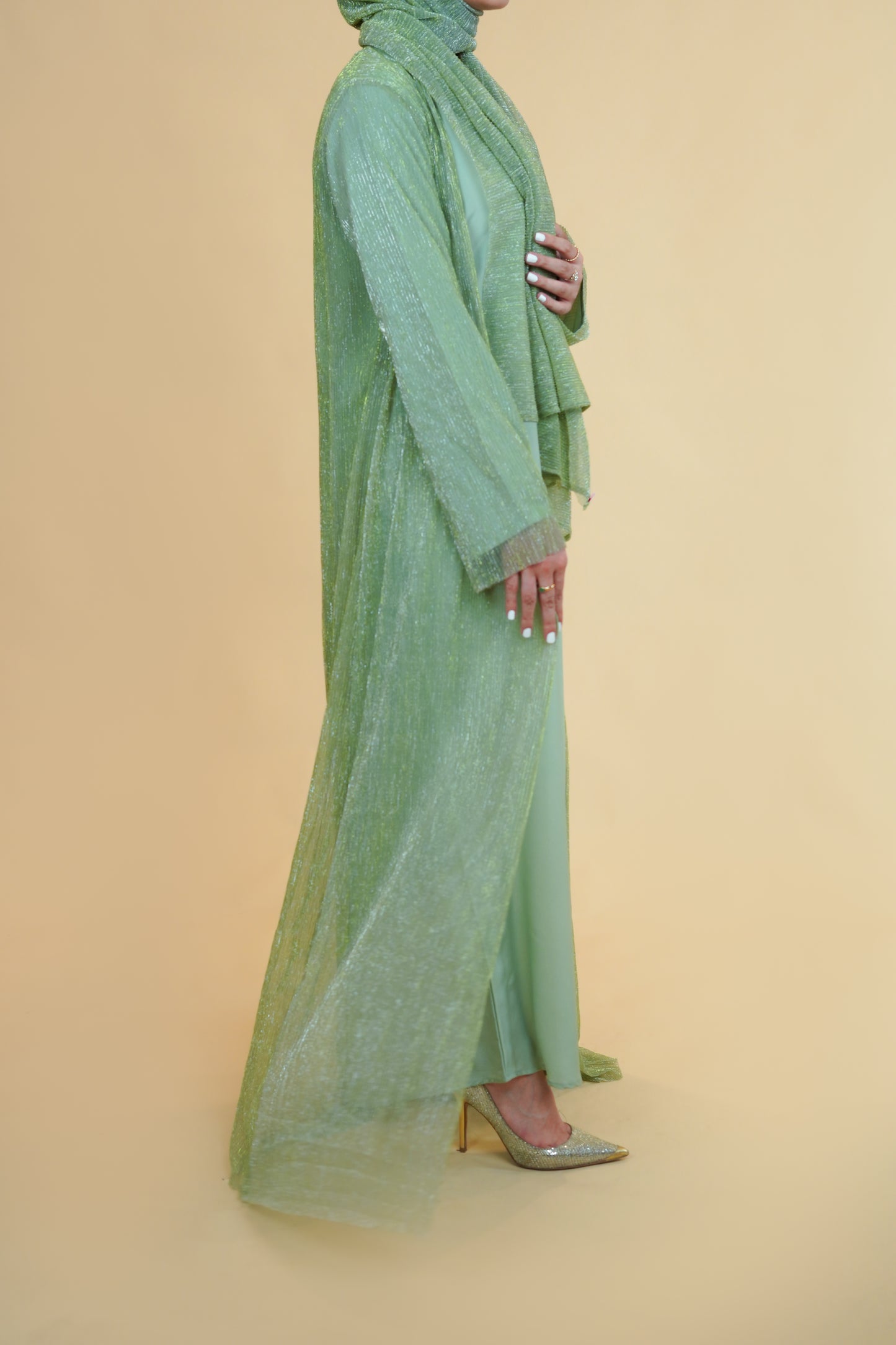 Pistachio Moonlight Abaya Set