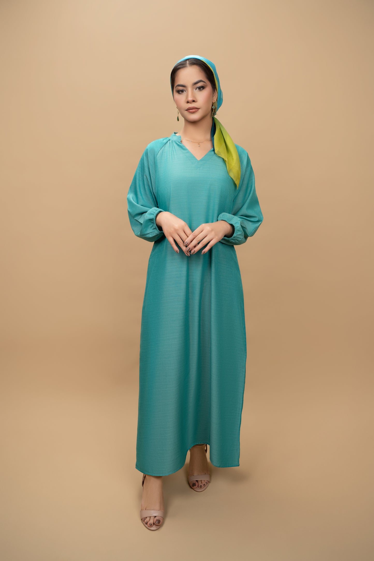 Two-tone Turquoise Maxi