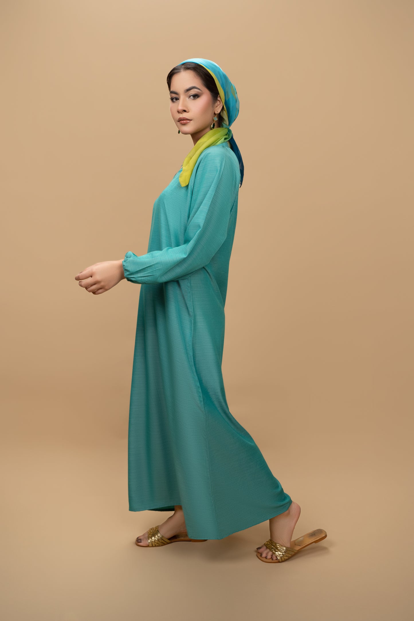 Two-tone Turquoise Maxi