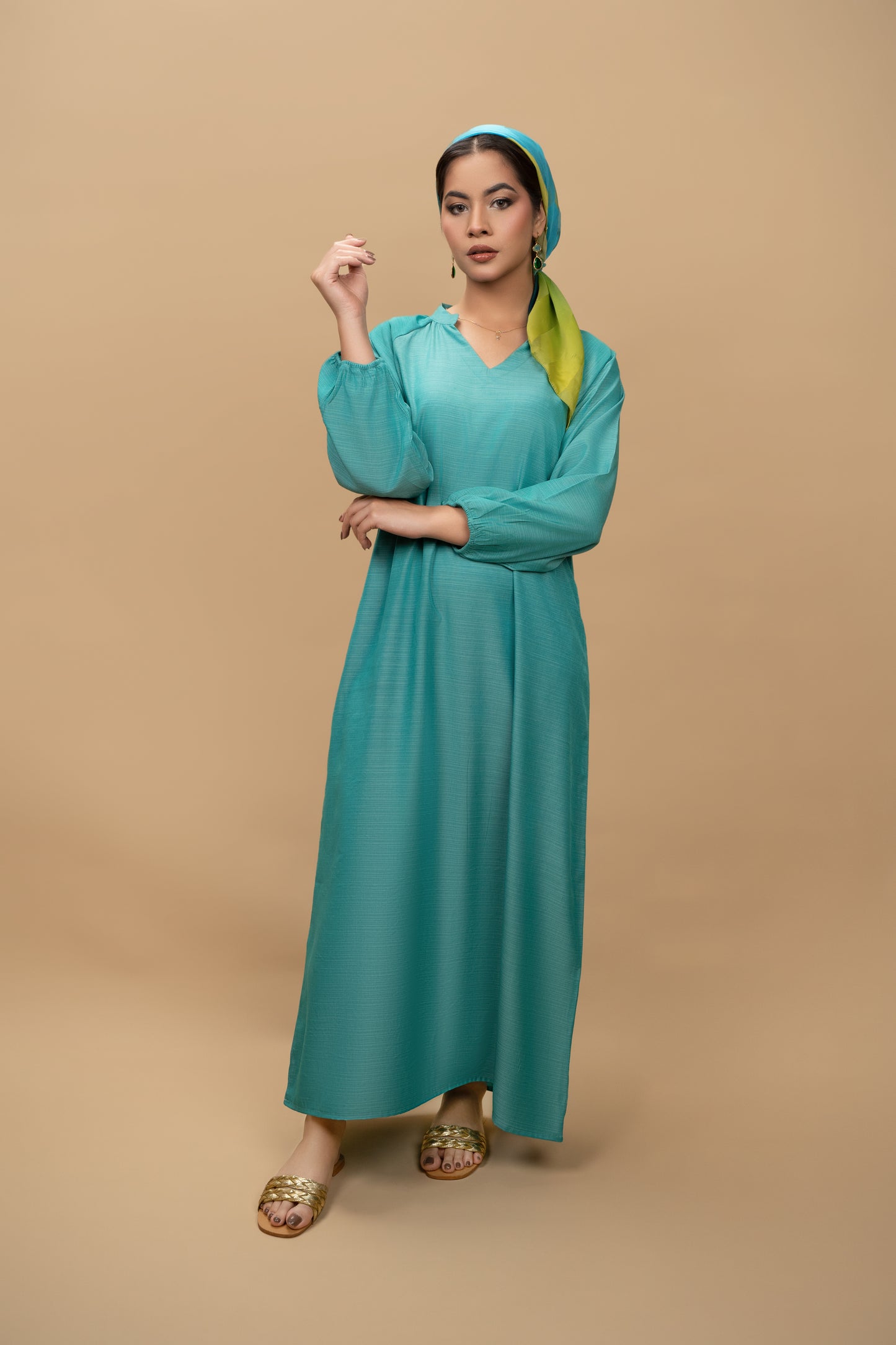 Two-tone Turquoise Maxi