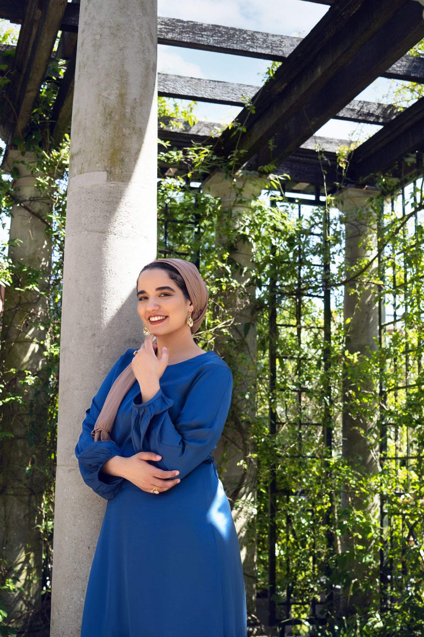 Sapphire Blue Satin Dress